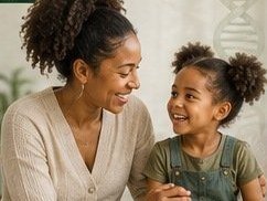 An aunt high-fiving her young nephew